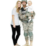 Tricare Breast Pumps - Happy army couple holding baby